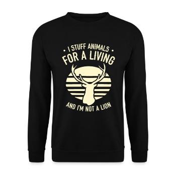 Taxidermiste Remplissage d’assemblage de taxidermie - Sweat-shirt Unisexe - noir - Devant - Alina (178cm) & Michal (187cm)