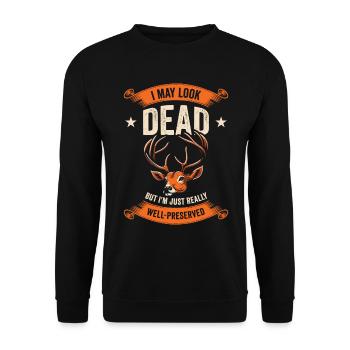 Taxidermiste Remplissage d’assemblage de taxidermie - Sweat-shirt Unisexe - noir - Devant - Alina (178cm) & Michal (187cm)