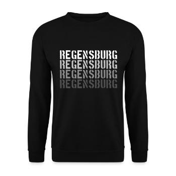Regensburg - Unisex Sweatshirt - black - Front - Alina (178cm) & Michal (187cm)