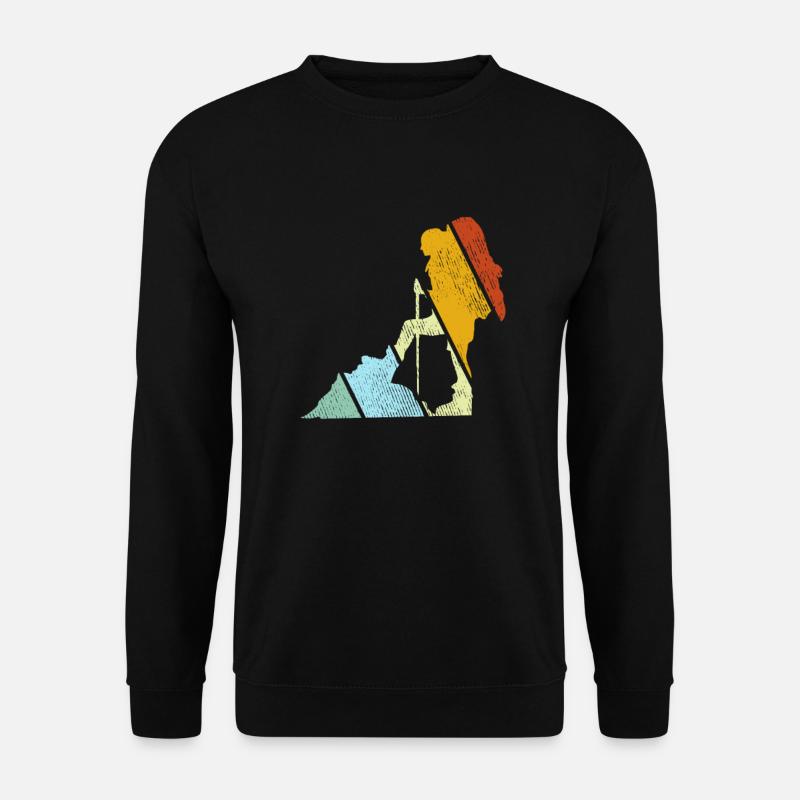 Hiking Retro - Unisex Sweatshirt - black