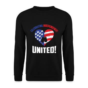 USA Independence Military Heroes Soldier Freedom - Unisex Sweatshirt - black - Front - Alina (178cm) & Michal (187cm)