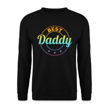 Best Daddy - Happy Father's Day Daddy - Unisex Sweatshirt - black - Front - Alina (178cm) & Michal (187cm)