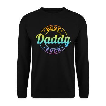 Daddy Father's Day - Best Daddy Ever - Unisex Sweatshirt - black - Front - Alina (178cm) & Michal (187cm)