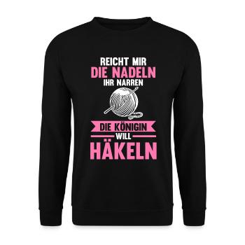Stricken Nähen Häkeln - Unisex Pullover - Schwarz - Vorne - Alina (178cm) & Michal (187cm)