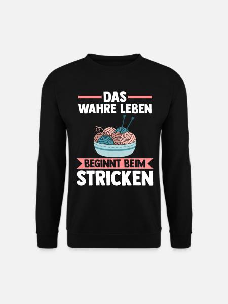 Häkeln Nähen Stricken - Unisex Pullover - Schwarz