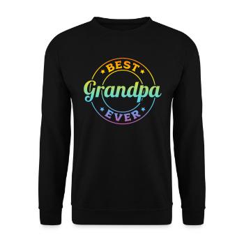 Happy Father's Day - Best Grandpa Ever - Unisex Pullover - Schwarz - Vorne - Alina (178cm) & Michal (187cm)