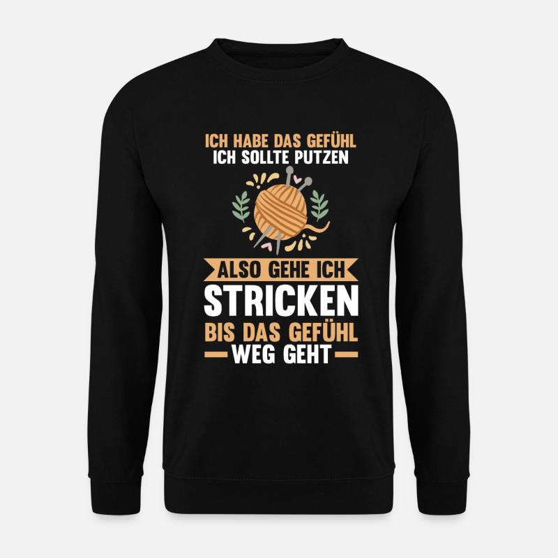Häkeln Nähen Stricken - Unisex Pullover - Schwarz
