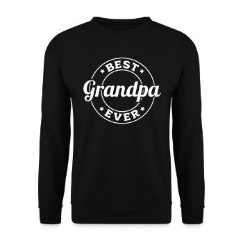 Best Grandpa Ever - Grandpa Father's Day Ideas - Unisex Pullover - Schwarz - Vorne - Alina (178cm) & Michal (187cm)
