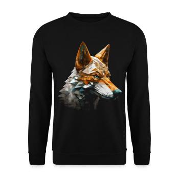 Fuchs Tierliebhaber Geschenk Wildtier Tier Motiv - Unisex Pullover - Schwarz - Vorne - Alina (178cm) & Michal (187cm)