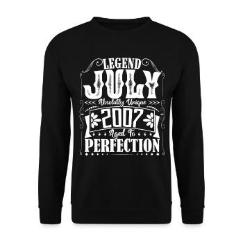 Juillet 2007. Cadeau d'Anniversaire juillet 2007. - Sweat-shirt Unisexe - noir - Devant - Alina (178cm) & Michal (187cm)