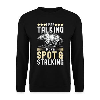 Chasseurs Chasse au sanglier - Sweat-shirt Unisexe - noir - Devant - Alina (178cm) & Michal (187cm)