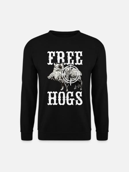 Chasseurs Chasse au sanglier - Sweat-shirt Unisexe - noir