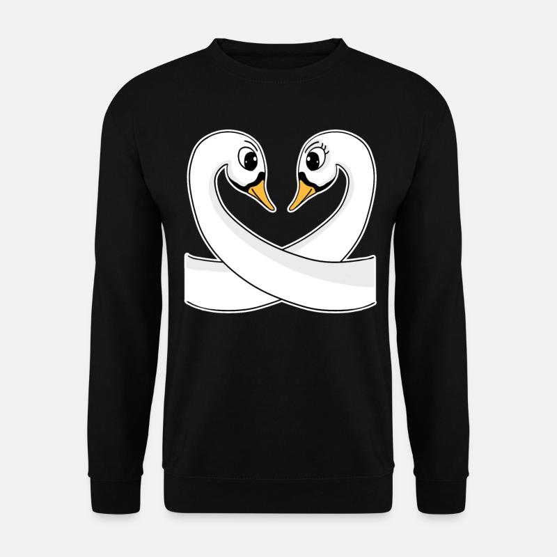 Two swans - Unisex Sweatshirt - black