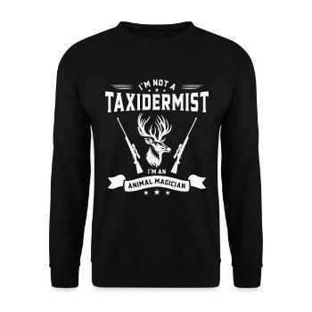 Taxidermiste Remplissage d’assemblage de taxidermie - Sweat-shirt Unisexe - noir - Devant - Alina (178cm) & Michal (187cm)