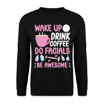 Cute Esthetician Skincare - Unisex Sweatshirt - black - Front - Alina (178cm) & Michal (187cm)