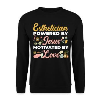 Cute Esthetician Skincare - Unisex Sweatshirt - black - Front - Alina (178cm) & Michal (187cm)