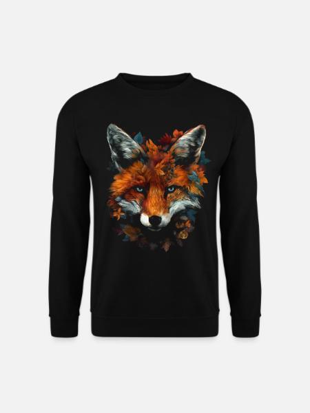 Fuchs Tierliebhaber Geschenk Wildtier Tier Motiv - Unisex Pullover - Schwarz