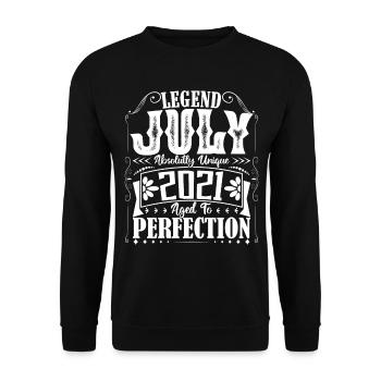 July 2021. Birthday Gift July 2021. - Unisex Sweatshirt - black - Front - Alina (178cm) & Michal (187cm)
