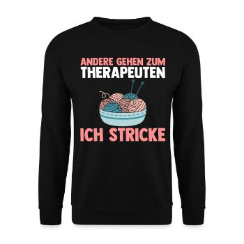 Häkeln Nähen Stricken - Unisex Pullover - Schwarz - Vorne - Alina (178cm) & Michal (187cm)