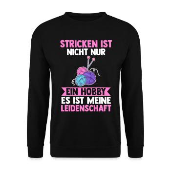 Häkeln Nähen Stricken - Unisex Pullover - Schwarz - Vorne - Alina (178cm) & Michal (187cm)