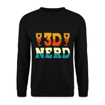 3D Nerd 3D Printer Nozzle 3D Printing Lover - Unisex Sweatshirt - black - Front - Alina (178cm) & Michal (187cm)
