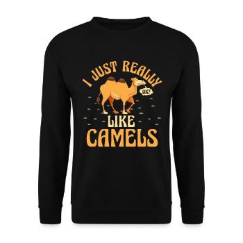 Camel Lover Desert Animal Wildlife Africa - Unisex Sweatshirt - black - Front - Alina (178cm) & Michal (187cm)