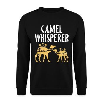 chameau-amoureux-désert-animal-faune - Sweat-shirt Unisexe - noir - Devant - Alina (178cm) & Michal (187cm)