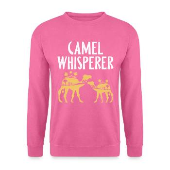 chameau-amoureux-désert-animal-faune - Sweat-shirt Unisexe - rose - Devant