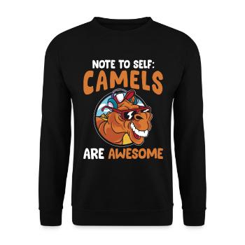 Camels are a fantastic - Unisex Sweatshirt - black - Front - Alina (178cm) & Michal (187cm)