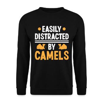 Camel Lover Desert Animal Wildlife Africa - Unisex Sweatshirt - black - Front - Alina (178cm) & Michal (187cm)