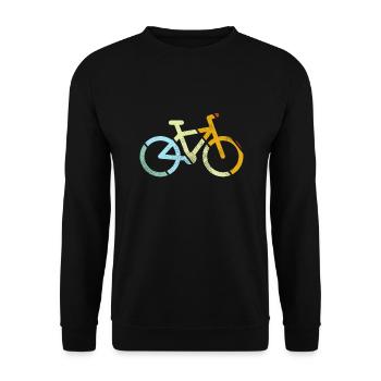 Vélo Rétro - Sweat-shirt Unisexe - noir - Devant - Alina (178cm) & Michal (187cm)