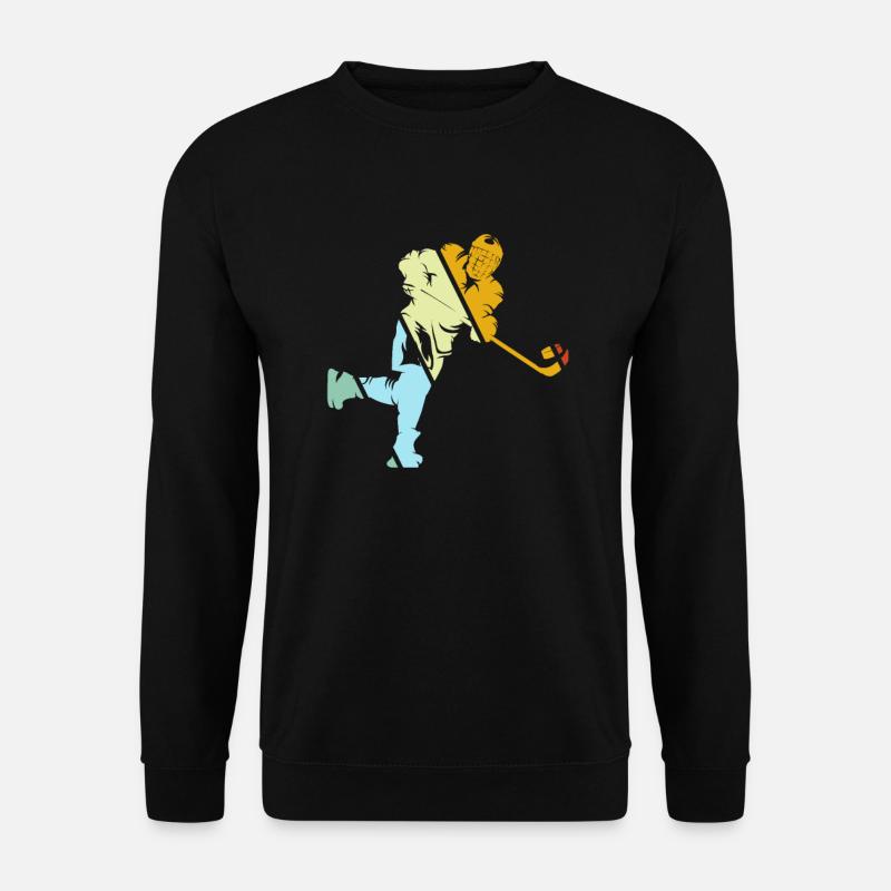Eishockey Retro - Unisex Pullover - Schwarz