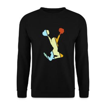 cheerleading rétro - Sweat-shirt Unisexe - noir - Devant - Alina (178cm) & Michal (187cm)