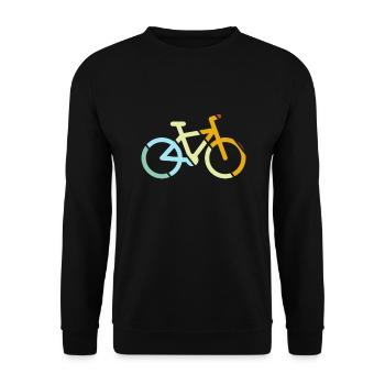 Vélo Rétro - Sweat-shirt Unisexe - noir - Devant - Alina (178cm) & Michal (187cm)