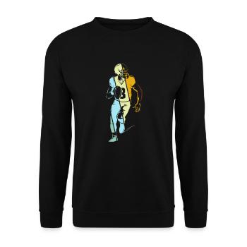 Football Rétro - Sweat-shirt Unisexe - noir - Devant - Alina (178cm) & Michal (187cm)