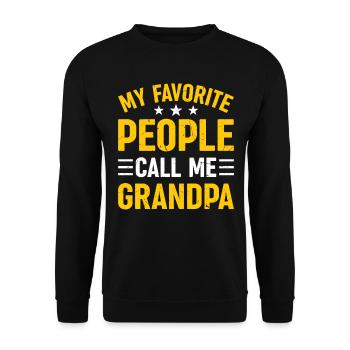Fête des pères de grand-père - Mes gens préférés m’appellent - Sweat-shirt Unisexe - noir - Devant - Alina (178cm) & Michal (187cm)