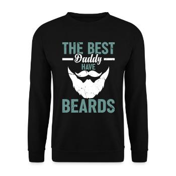 Daddy Fathers Day - The Best Daddy Have Beards - Unisex Sweatshirt - black - Front - Alina (178cm) & Michal (187cm)