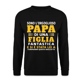 Je suis le fier père d'une fille extraordinaire - Sweat-shirt Unisexe - noir - Devant - Alina (178cm) & Michal (187cm)
