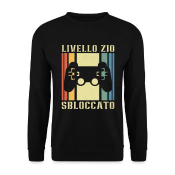 Niveau Oncle Débloqué Rétro Jeux Vidéo Gamer - Sweat-shirt Unisexe - noir - Devant - Alina (178cm) & Michal (187cm)