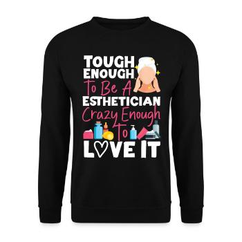 Cute Licensed Esthetician Skincare - Unisex Pullover - Schwarz - Vorne - Alina (178cm) & Michal (187cm)