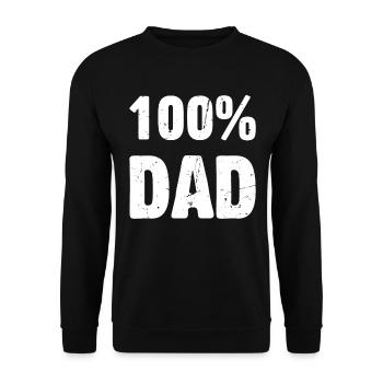 100% Daddy - Funny Father's Day Ideas 100% Daddy - Unisex Pullover - Schwarz - Vorne - Alina (178cm) & Michal (187cm)