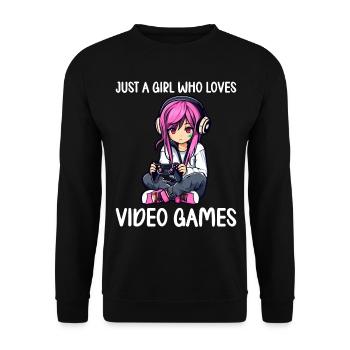 Gaming Console PC Gamer Girl Gamer Girl - Unisex Sweatshirt - black - Front - Alina (178cm) & Michal (187cm)