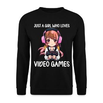 Gaming Console PC Gamer Girl Gamer Girl - Unisex Sweatshirt - black - Front - Alina (178cm) & Michal (187cm)