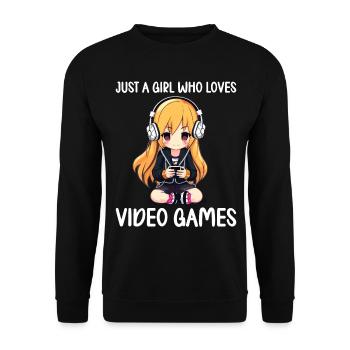 Gaming Console PC Gamer Girl Gamer Girl - Unisex Sweatshirt - black - Front - Alina (178cm) & Michal (187cm)