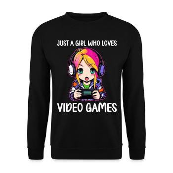 Gaming Console PC Gamer Girl Gamer Girl - Unisex Sweatshirt - black - Front - Alina (178cm) & Michal (187cm)