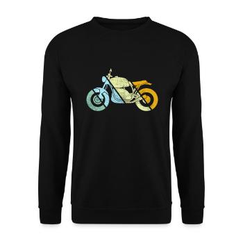 Moto Rétro - Sweat-shirt Unisexe - noir - Devant - Alina (178cm) & Michal (187cm)
