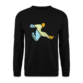 Parkour Retro - Unisex Pullover - Schwarz - Vorne - Alina (178cm) & Michal (187cm)