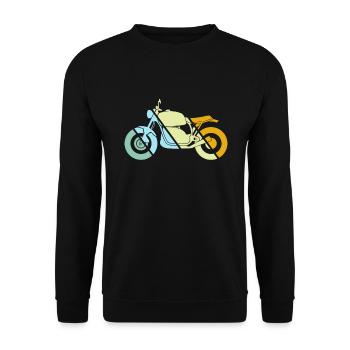 Moto Rétro - Sweat-shirt Unisexe - noir - Devant - Alina (178cm) & Michal (187cm)