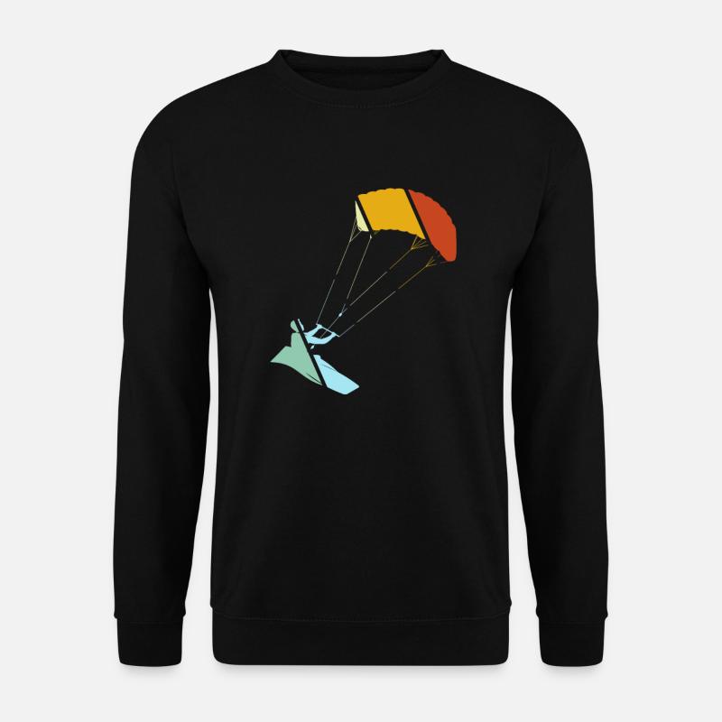 Kite surf Rétro - Sweat-shirt Unisexe - noir