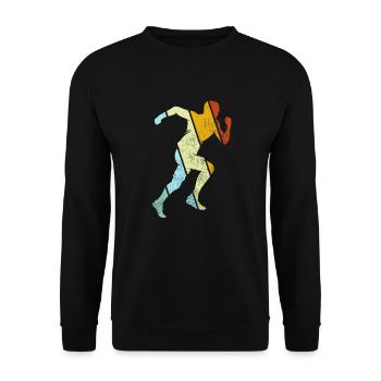 Jogging Rétro - Sweat-shirt Unisexe - noir - Devant - Alina (178cm) & Michal (187cm)